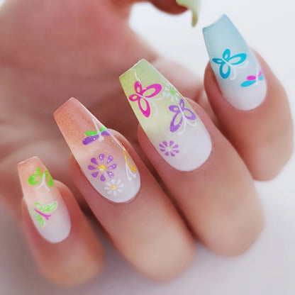 30pcs of 3D Glow-in-the-dark Neon Nail Stickers