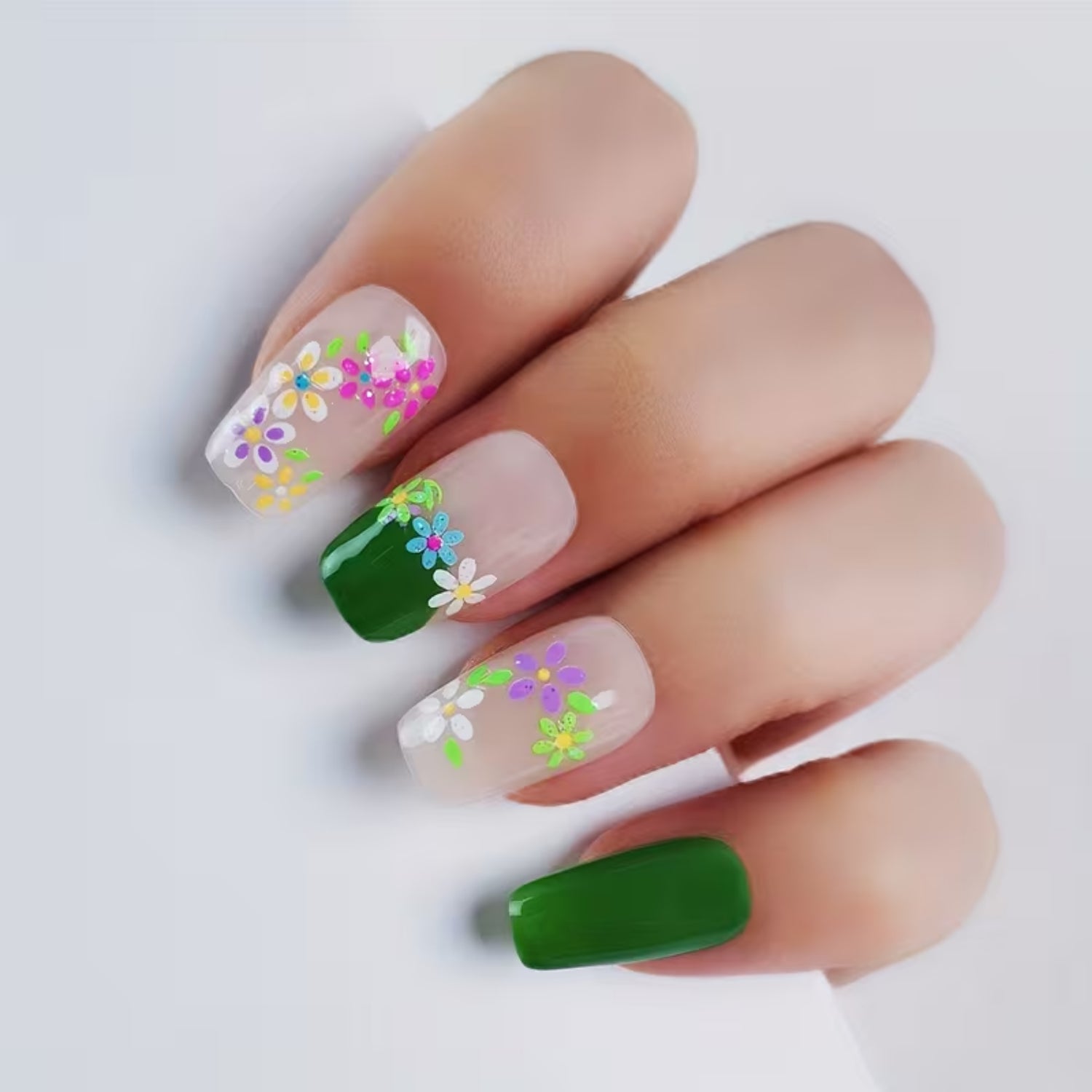 30pcs of 3D Glow-in-the-dark Neon Nail Stickers