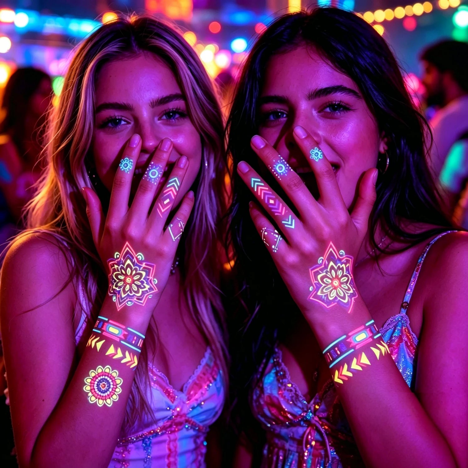 12 Glow-in-the-Dark Temporary Tattoo Stickers