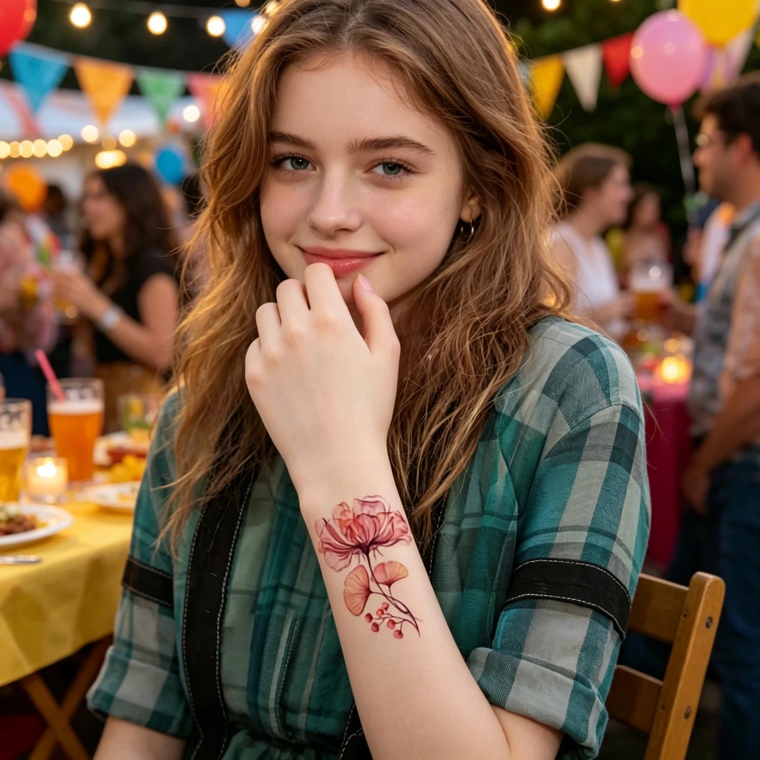 30pcs Trendy Floral Tattoo Sets, safe exquisite small temporary tattoos to elevate party vibes festival outfits and everyday subtle body aesthetics